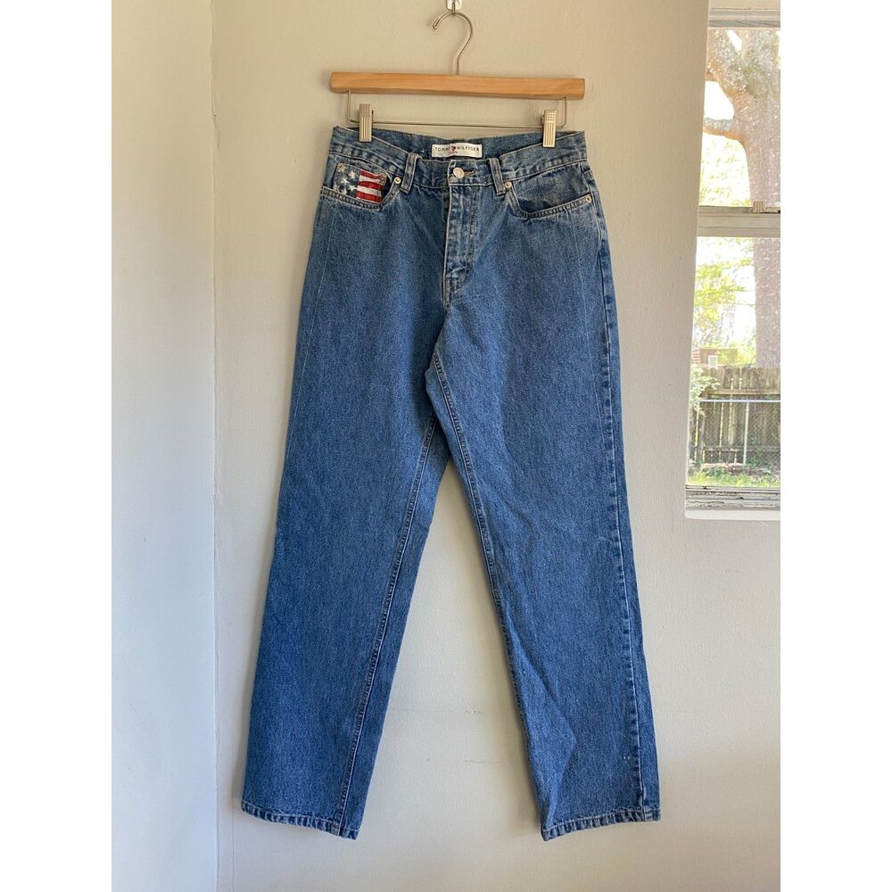 RARE Vintage Y2k Retro Tommy Hilfiger Flag Pocket Jean